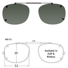 Load image into Gallery viewer, Rectangle | Shade Control Rimless Clip-On Sunglasses - Opsales, Inc