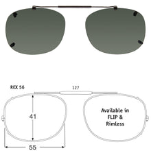 Load image into Gallery viewer, Rectangle | Shade Control Rimless Clip-On Sunglasses - Opsales, Inc
