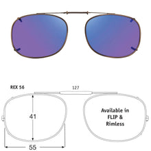 Load image into Gallery viewer, Rectangle Style SolarClips Polarized Clip-On Sunglasses - Opsales, Inc