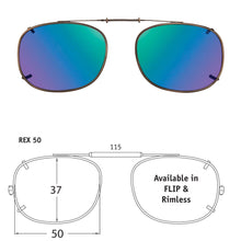 Load image into Gallery viewer, Rectangle Style SolarClips Polarized Clip-On Sunglasses - Opsales, Inc