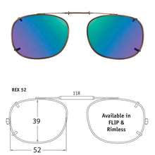 Load image into Gallery viewer, Rectangle Style SolarClips Polarized Clip-On Sunglasses - Opsales, Inc