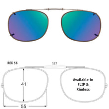 Load image into Gallery viewer, Rectangle Style SolarClips Polarized Clip-On Sunglasses - Opsales, Inc