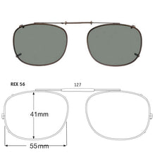 Load image into Gallery viewer, Rectangle Style SolarClips Polarized Clip-On Sunglasses - Opsales, Inc
