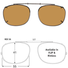 Load image into Gallery viewer, Rectangle Style SolarClips Polarized Clip-On Sunglasses - Opsales, Inc