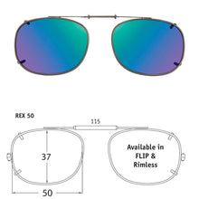 Load image into Gallery viewer, Rectangle Style SolarClips Polarized Clip-On Sunglasses - Opsales, Inc