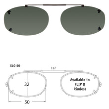Load image into Gallery viewer, Lo Rectangle | Shade Control Rimless Clip-On Sunglasses - Opsales, Inc