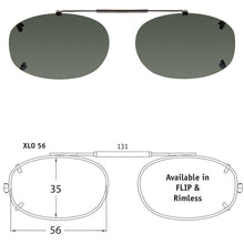 Load image into Gallery viewer, Lo Rectangle | Shade Control Rimless Clip-On Sunglasses - Opsales, Inc