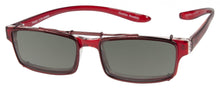 Load image into Gallery viewer, Polarized clip on sunglasses, including readers with red frames. Case included by CouCou