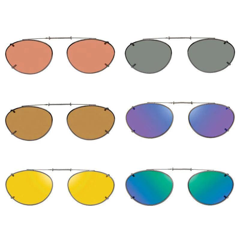 6 Almond Shade Control Polarized Clip On Sunglasses - Opsales, Inc