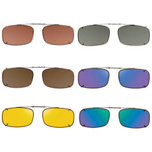 Load image into Gallery viewer, 6 Deep Rectangle, SolarClips Polarized, Clip On Sunglasses - Opsales, Inc
