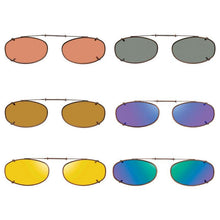 Load image into Gallery viewer, 6 Mod Rectangle SolarClips Polarized Clip On Sunglasses - Opsales, Inc
