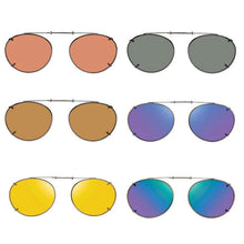 Load image into Gallery viewer, 6 Oval Shade Control Polarized Clip On Sunglasses - Opsales, Inc
