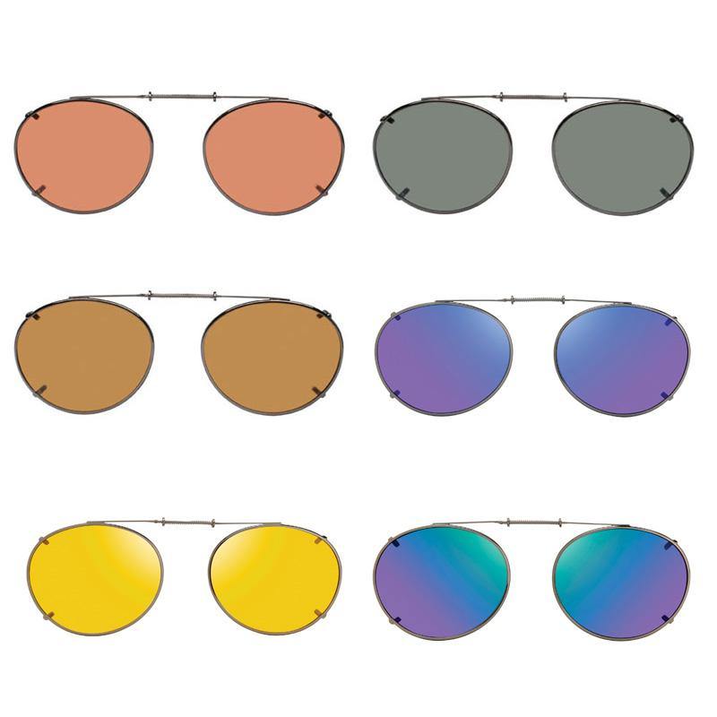 6 Oval SolarClips Polarized Clip On Sunglasses - Opsales, Inc