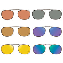 Load image into Gallery viewer, 6 Rectangle Shade Control Polarized Clip On Sunglasses - Opsales, Inc
