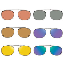 Load image into Gallery viewer, 6 Rectangle Shade Control Polarized Clip On Sunglasses - Opsales, Inc
