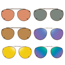 Load image into Gallery viewer, 6 Round Shade Control Polarized Clip On Sunglasses - Opsales, Inc
