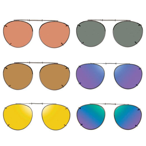 6 Round SolarClips Polarized Clip On Sunglasses - Opsales, Inc