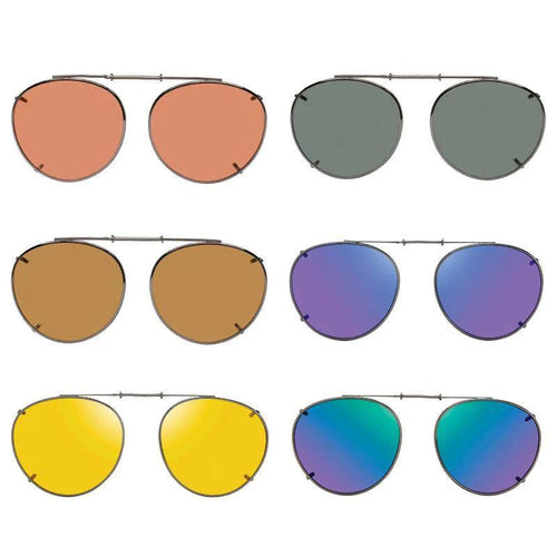 6 Round Shade Control Polarized Clip On Sunglasses - Opsales, Inc