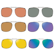 Load image into Gallery viewer, 6 Square SolarClips Polarized Clip On Sunglasses - Opsales, Inc
