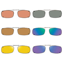 Load image into Gallery viewer, 6 Tru Rectangle Shade Control Polarized Clip On Sunglasses - Opsales, Inc
