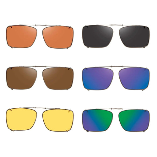 6 HIP Shade Control Polarized Clip On Sunglasses - Opsales, Inc