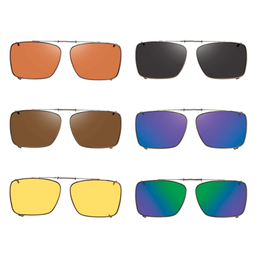 6 HIP SolarClips Polarized Clip On Sunglasses - Opsales, Inc