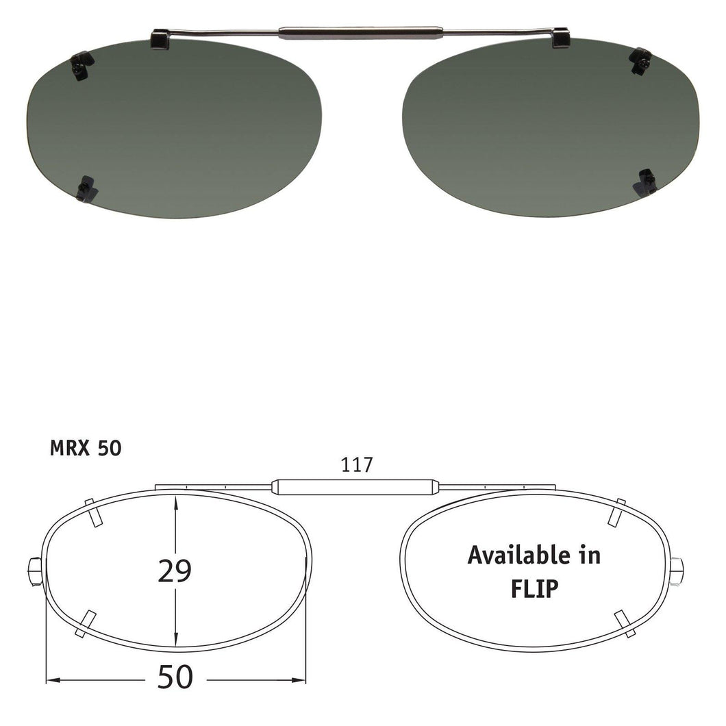 Mod Rectangle | Shade Control Rimless Clip-On Sunglasses - Opsales, Inc