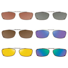 Load image into Gallery viewer, 6 Mad Rectangle Shade Control Polarized Clip On Sunglasses - Opsales, Inc
