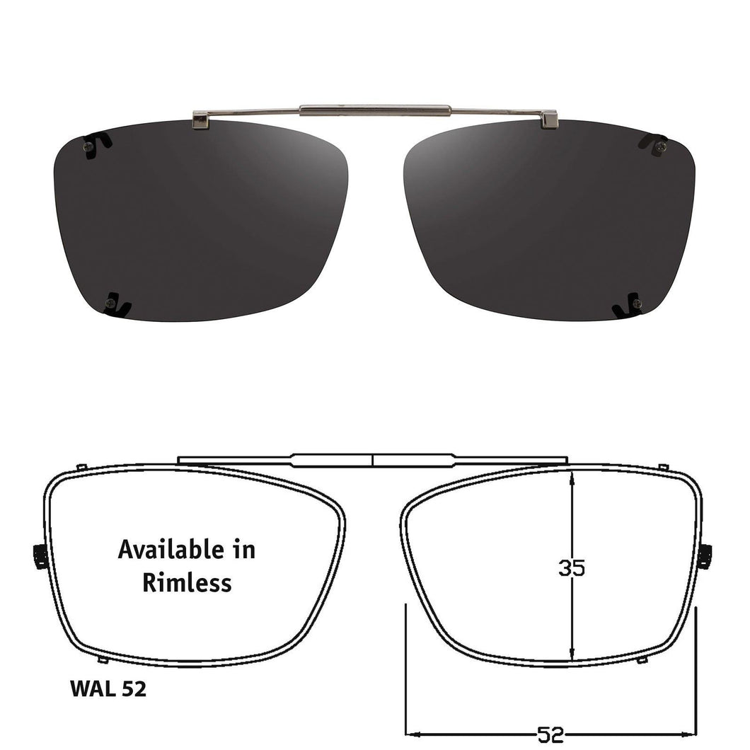 WAL Style | Shade Control Rimless Clip-On Sunglasses - Opsales, Inc