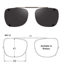 Load image into Gallery viewer, Way Rectangle | Shade Control Rimless Clip-On Sunglasses - Opsales, Inc
