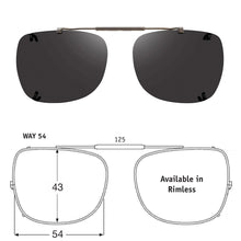 Load image into Gallery viewer, Way Rectangle | Shade Control Rimless Clip-On Sunglasses - Opsales, Inc
