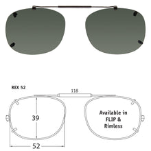 Load image into Gallery viewer, Rectangle | Shade Control Rimless Clip-On Sunglasses - Opsales, Inc
