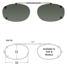 Load image into Gallery viewer, Lo Rectangle | Shade Control Rimless Clip-On Sunglasses - Opsales, Inc
